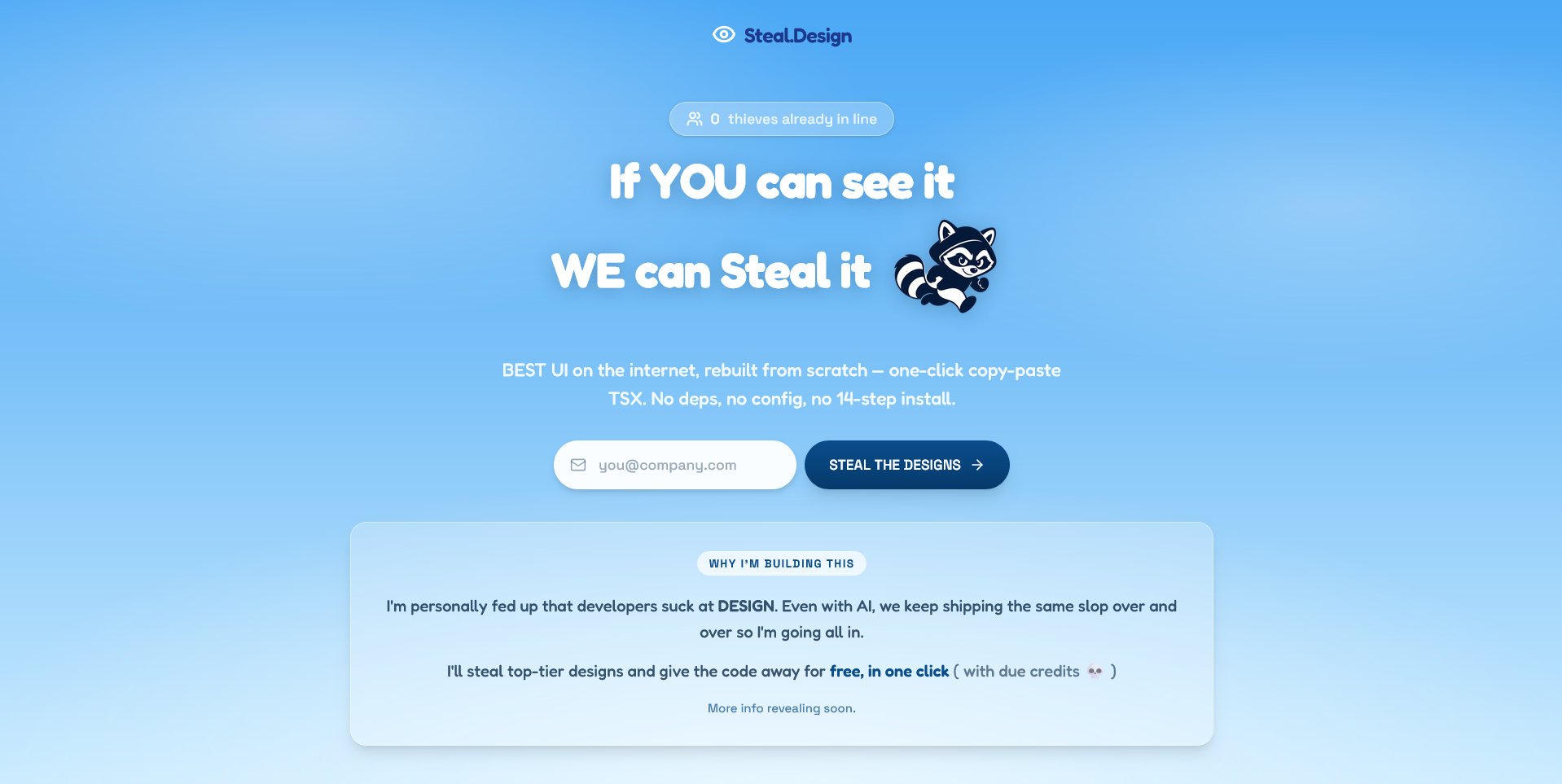 Steal.Design — copy-paste beautiful UI